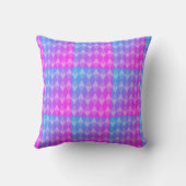 Coussin Motif diamant rose, violet, bleu (Verso)