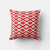 Coussin Motif diamant rouge et blanc (Verso)