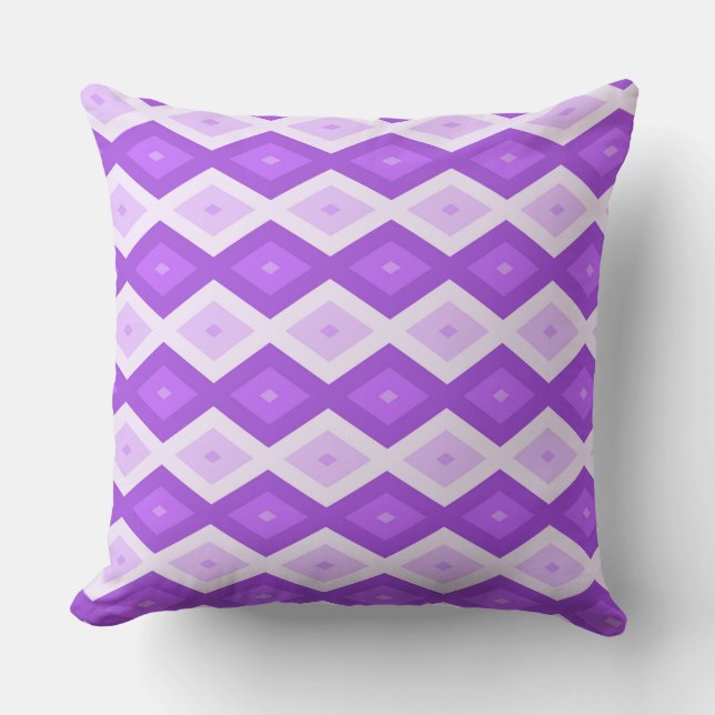 Coussin Motif diamant violet clair (Recto)