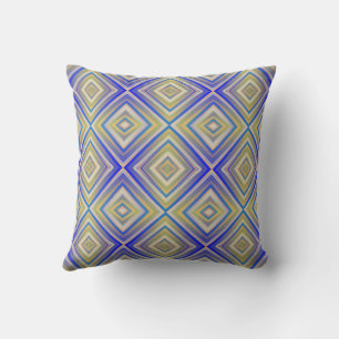 Coussin Motif diamanté alternatif Bleus de marine