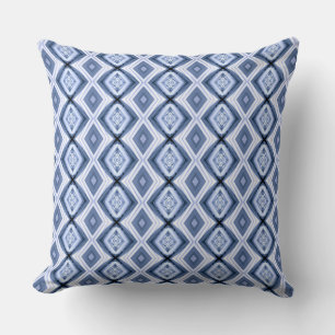 Coussin Motif Diamants Bleus Harmony Diamond Blues