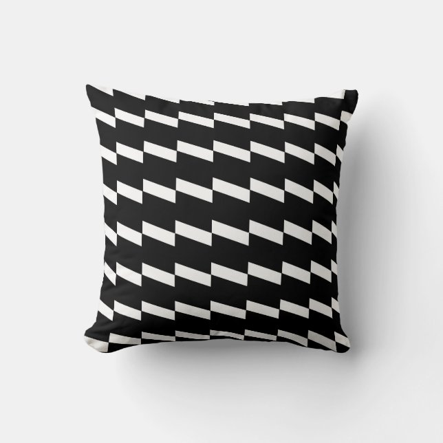 Coussin Motif d'illusion noire moderne (Recto)