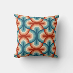 Coussin Motif d'illustration de bandes arc-en-ciel