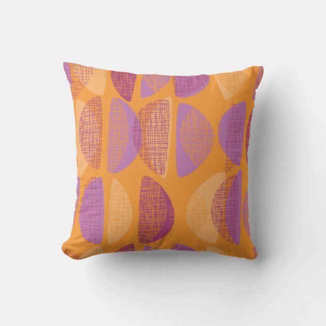 Coussin Motif d'illustration de style moderne du milieu du (Recto)
