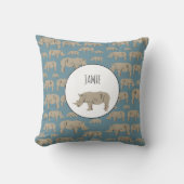 Coussin Motif d'illustration Rhinoceros Rhino (Recto)