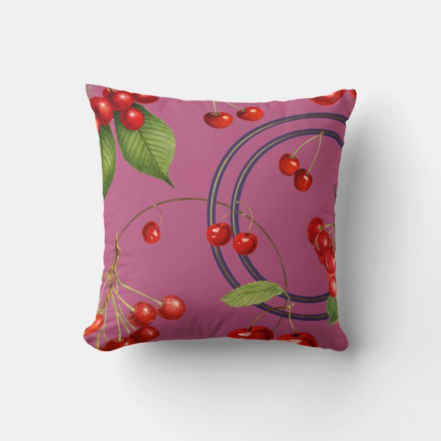 Coussin Motif d'impression Cherry | Rose (Recto)