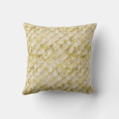 Coussin motif d'impression de sirène d'or (Verso)