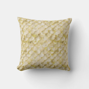 Coussin motif d'impression de sirène d'or