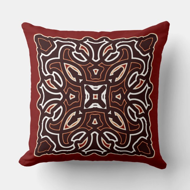 Coussin Motif d'impression de tissu multicolore moderne (Recto)