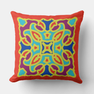 Coussin Motif d'impression de tissu multicolore moderne pa