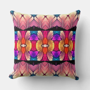 Coussin Motif d'impression multicolore sur tout le tissu