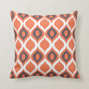 Coussin Motif d'impression tribal Ikat géométrique Orang