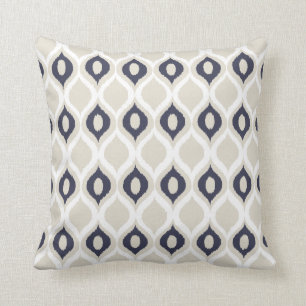 Coussin Motif D'Impression Tribale Ikat Géométrique De L