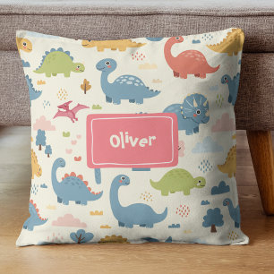 Coussin Motif Dinosaure coloré Joueur Personnalisé