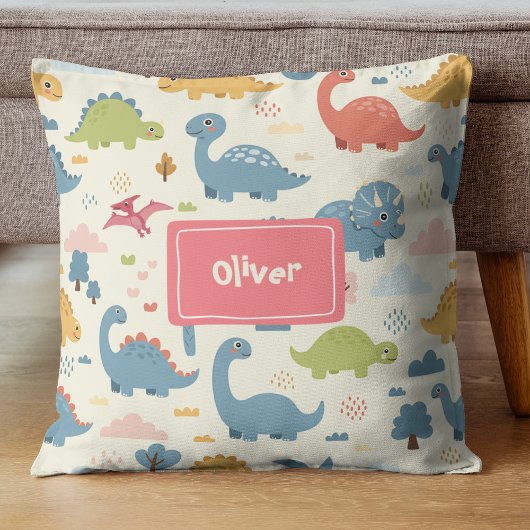 Coussin Motif Dinosaure joueur Personnalisé