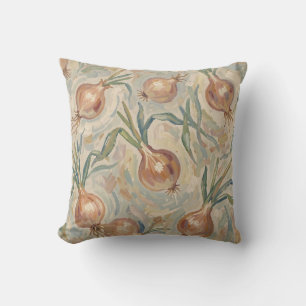 Coussin Motif d'oignon pictural Art Impressionniste