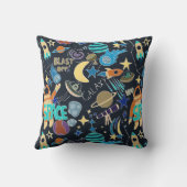 Coussin Motif Doodle de l'espace extra-atmosphérique (Verso)