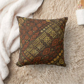 Coussin Motif d'origine africaine- marron et or #5 (Couverture)