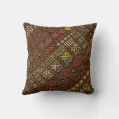 Coussin Motif d'origine africaine- marron et or #5 (Verso)