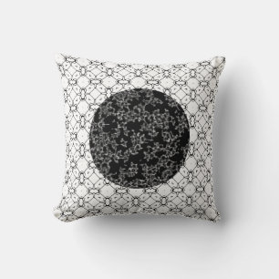 Coussin Motif double noir et blanc/noir