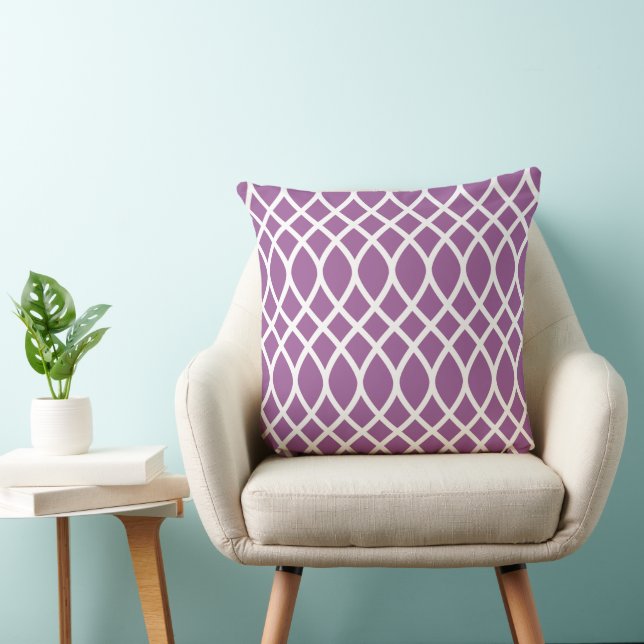 Coussin Motif du cadre de violet moderne (Chaise)