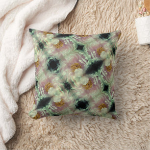 Coussin Motif du centre de fleurs rose Peony