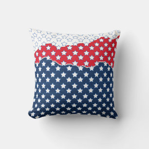 Coussin Motif du drapeau américain Red White & Blue Stars