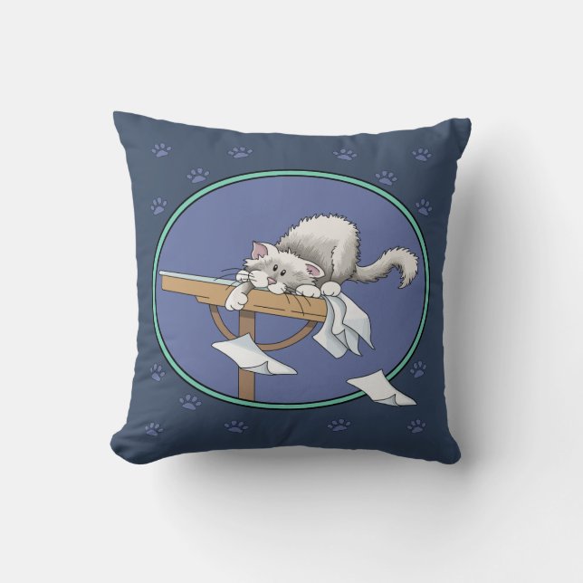 Coussin Motif du mal du chat (Recto)