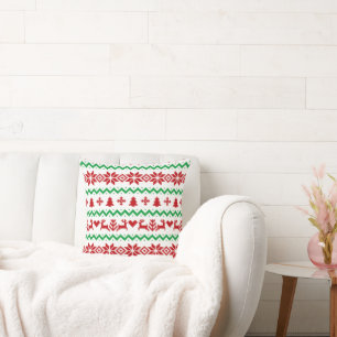 Coussin Motif du pull de Noël