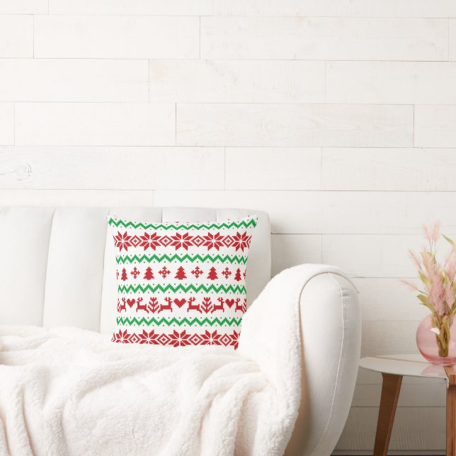 Coussin Motif du pull de Noël (Canapé)