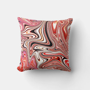 Coussin Motif Dynamique Tourbillon de Marbre Tendance