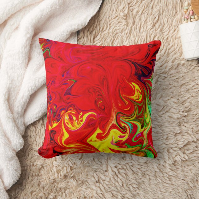 Coussin Motif Éclat de Couleur Énergique (Couverture)