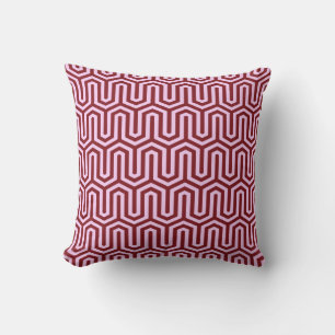 Coussin Motif égyptien Déco - bordeaux et rose