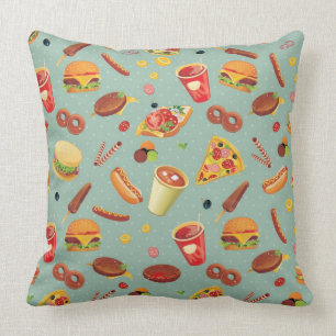 Coussin Motif élégant d'aliments de préparation rapide
