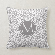 Motif élégant de tournesol décoré d'un monogramme