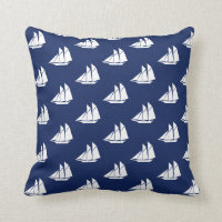 Motif élégant de yacht de voile nautique sur bleu