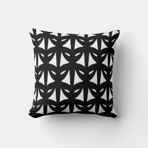 Coussin Motif élégant noir et blanc