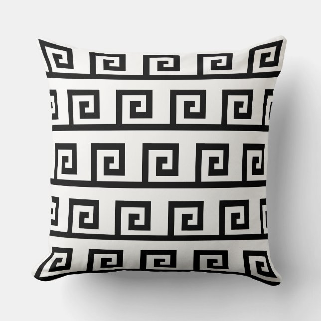 Coussin Motif élégant noir et blanc (Recto)