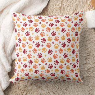 Coussin Motif Empreintes de Patte Ludiques