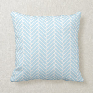 Coussin Motif en arête de poisson classique dans les bleus
