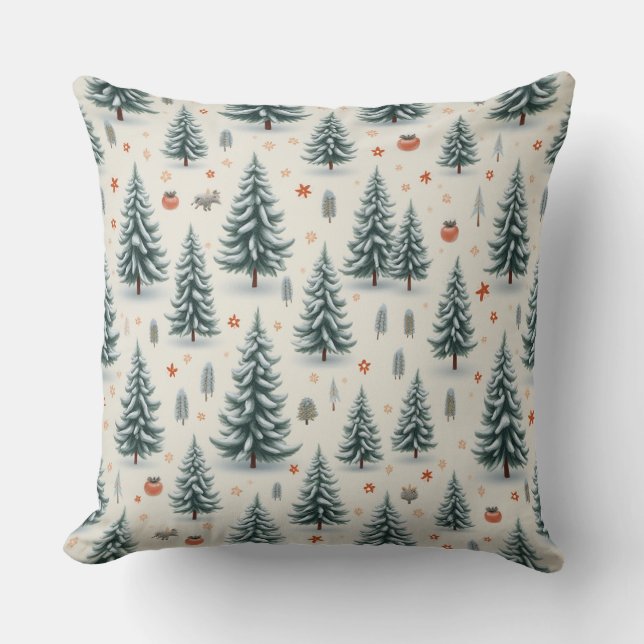 Coussin motif en bois (Recto)