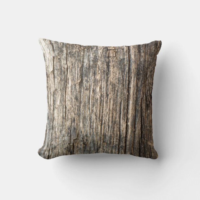 Coussin Motif en bois (Recto)