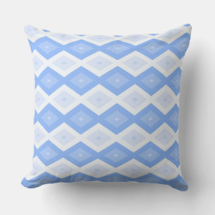Coussin Motif en diamant bleu pâle