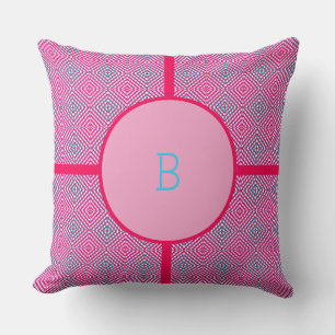 Coussin Motif en diamant coloré avec blanc flottant initia