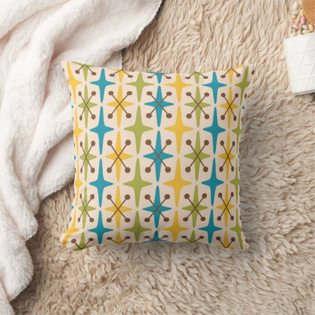 Coussin Motif en étoile éclatée de style Mid Century Moder (Couverture)