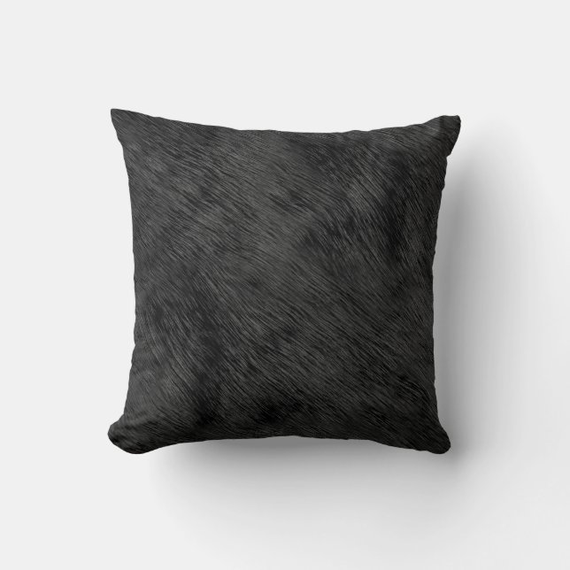Coussin Motif en fausse fourrure de l'ours noir (Recto)