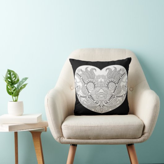 Coussin Motif en forme de cœur (Chaise)