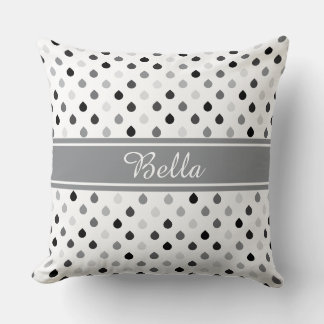 Coussin Motif en forme de larme avec couleur et nom person