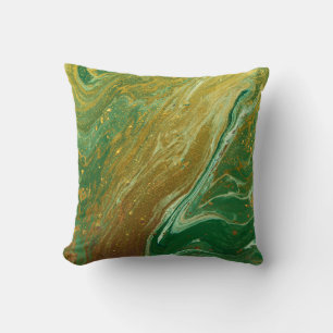 Coussin Motif en marbre liquide