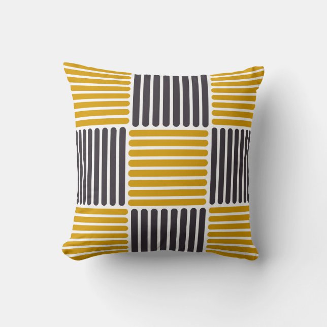 Coussin Motif en or et noir (Recto)